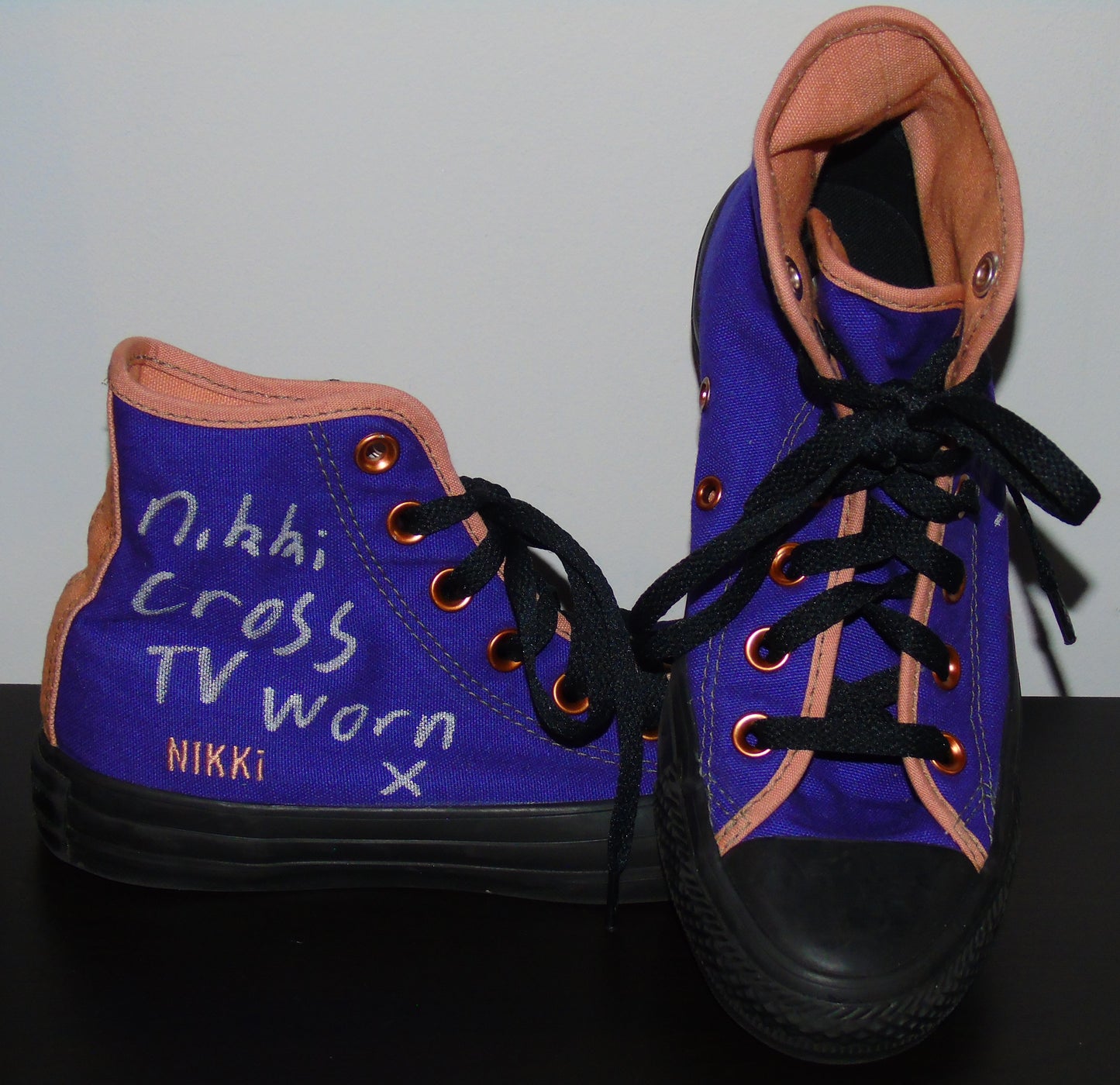 TV Worn & Signed Nikki Cross WWE Converse All Star Shoes