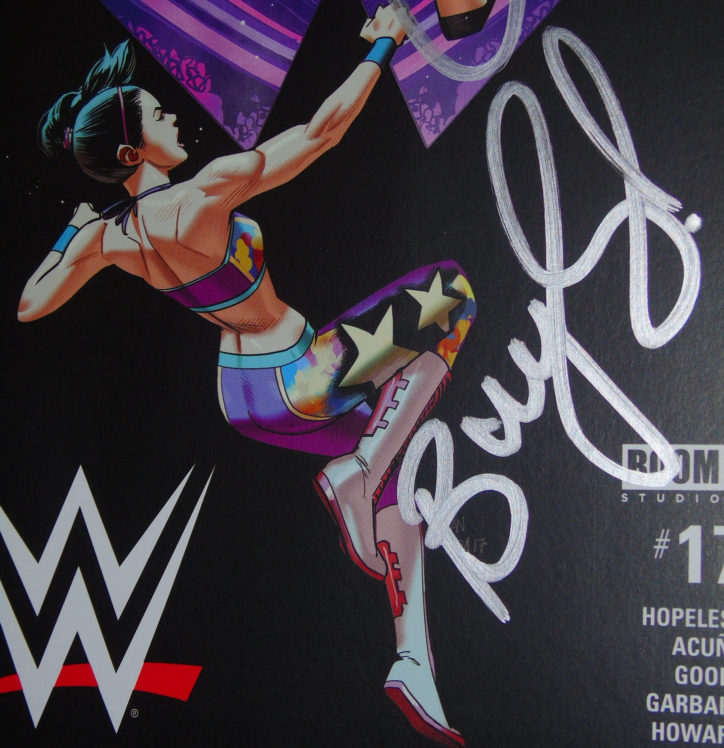 Charlotte Flair & Bayley Double Signed WWE BOOM! Studios Comic