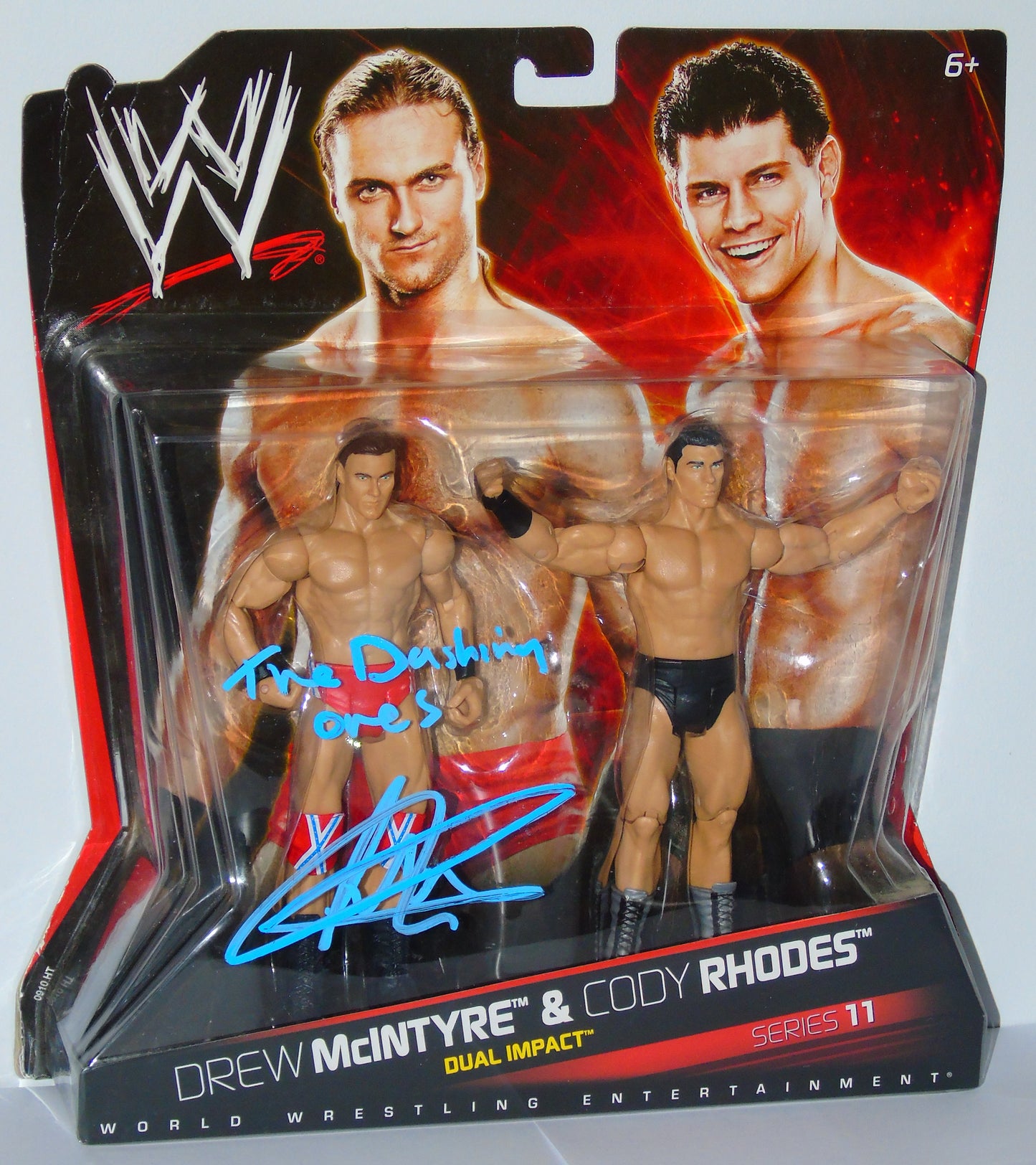 Drew McIntyre Signed WWE Wrestling Mattel Dual Impact Figure Set With Cody Rhodes