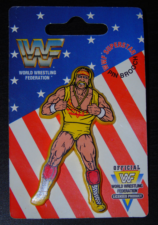 HULK HOGAN WWF WRESTLING OFFICIAL PIN BADGE BROOCH