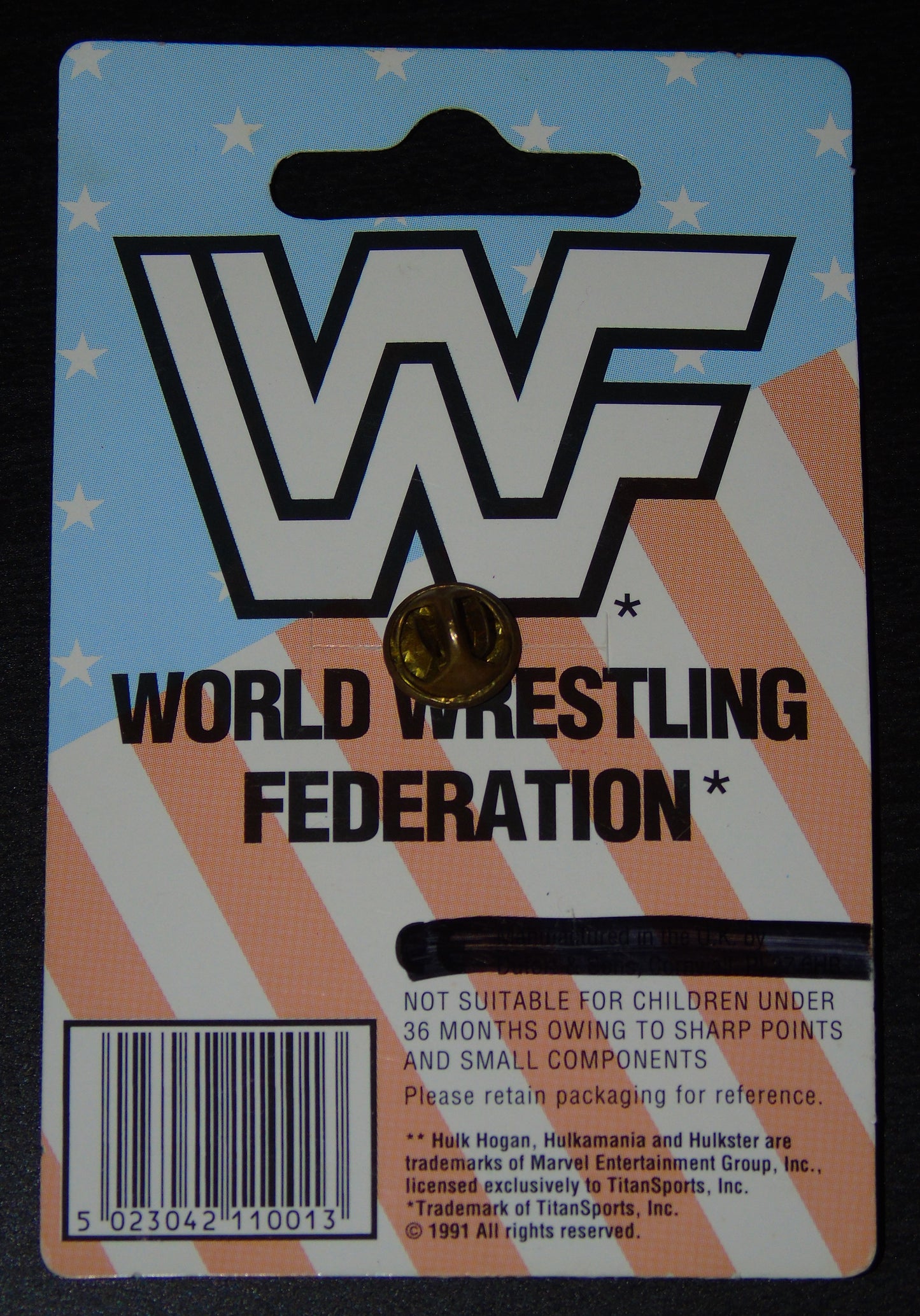 HULK HOGAN WWF WRESTLING OFFICIAL PIN BADGE BROOCH