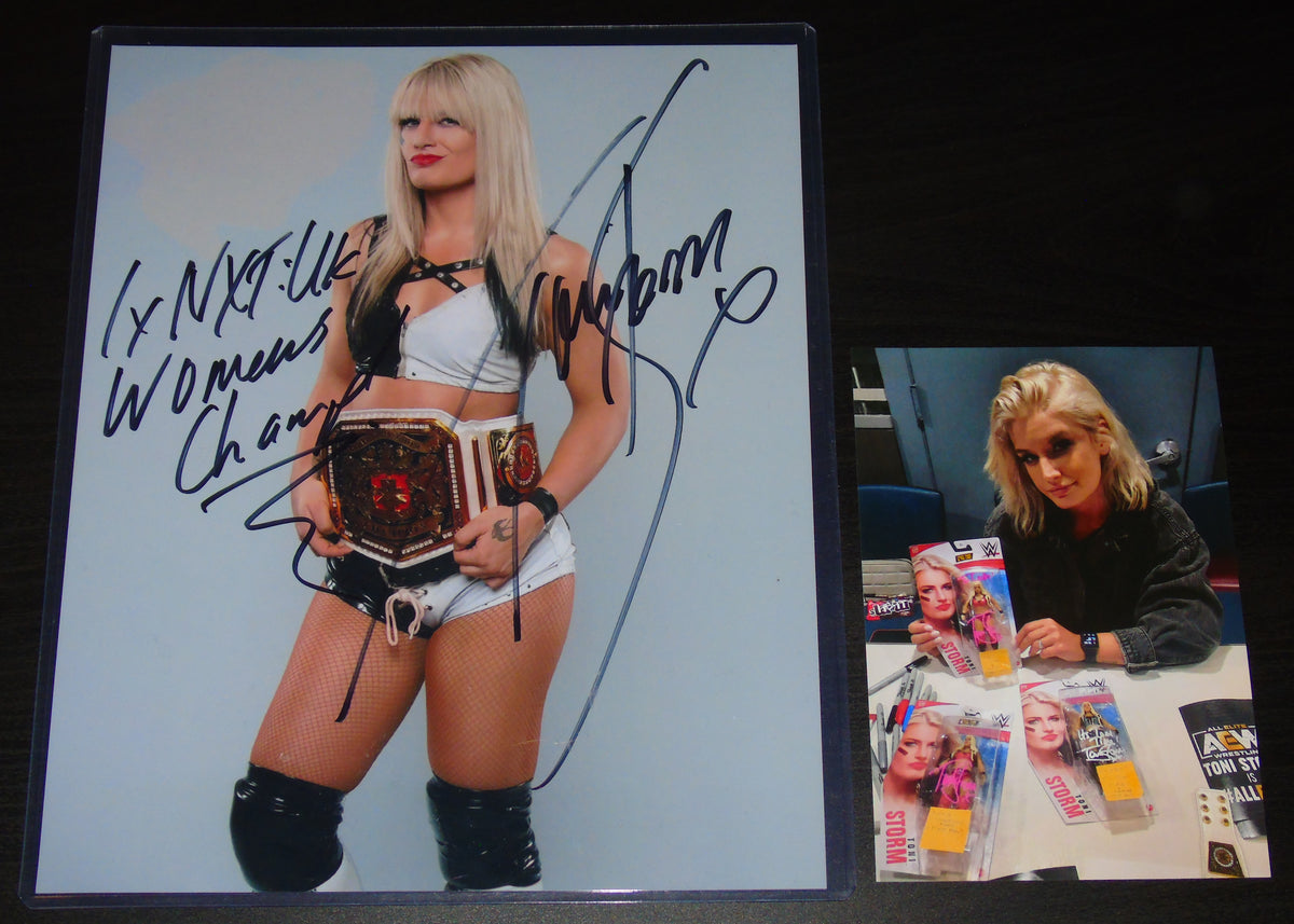 TONI STORM SIGNED NXT UK WWE WRESTLING PHOTO WITH INSCRIPTION - RRP £44.99
