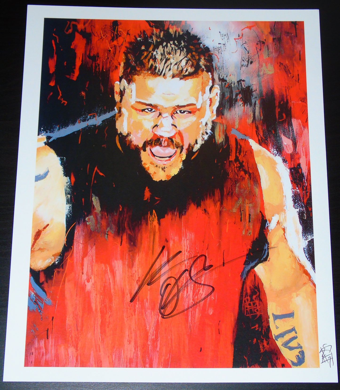 WWE KEVIN OWENS SIGNED ROB SCHAMBERGER POSTER