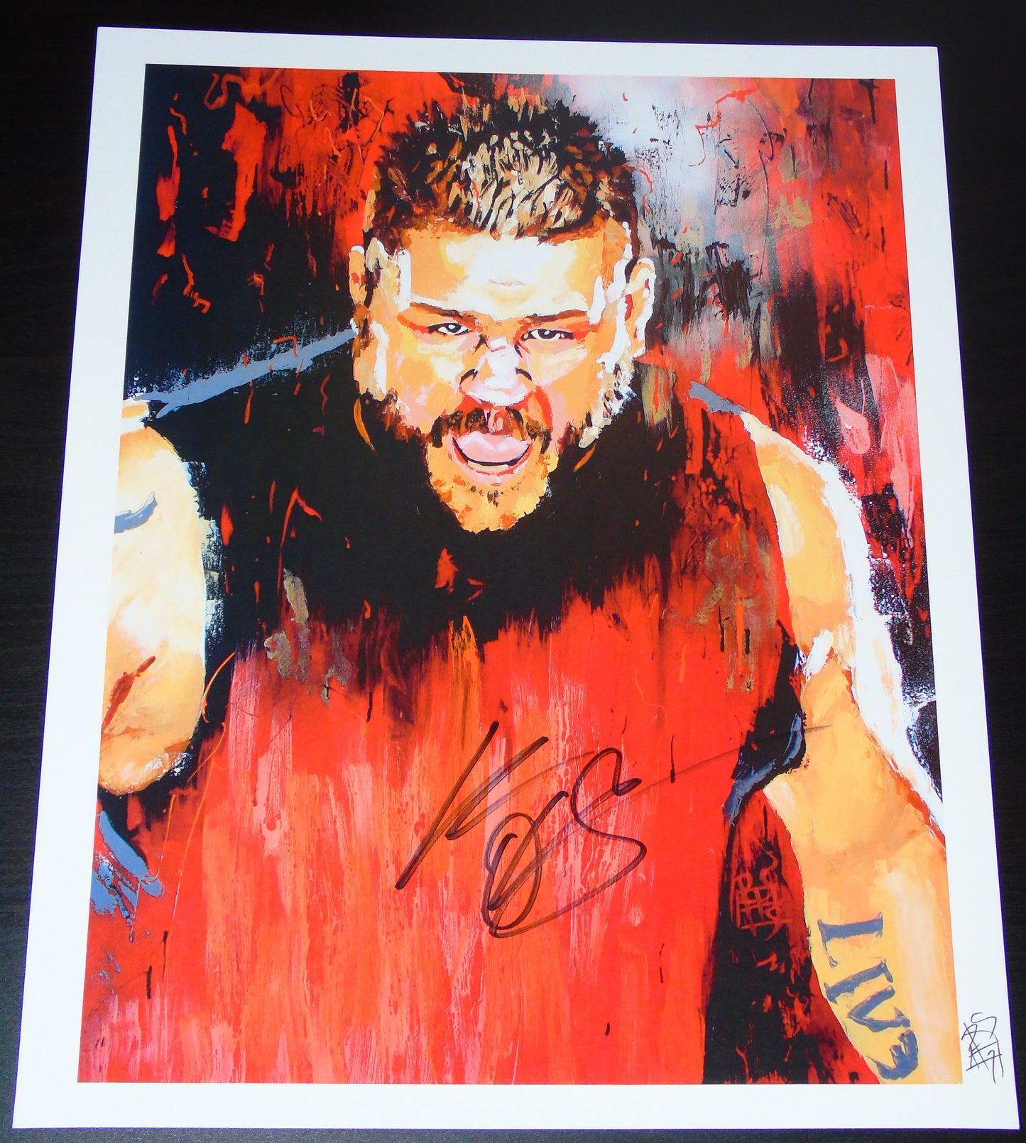 WWE KEVIN OWENS SIGNED ROB SCHAMBERGER POSTER