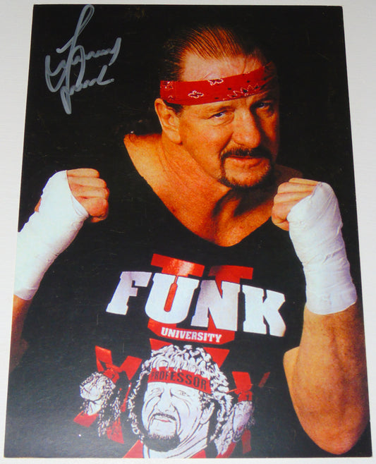 TEXAS BRONCO TERRY FUNK JAPANESE VINYL RECORD LP WITH SIGNED PHOTO