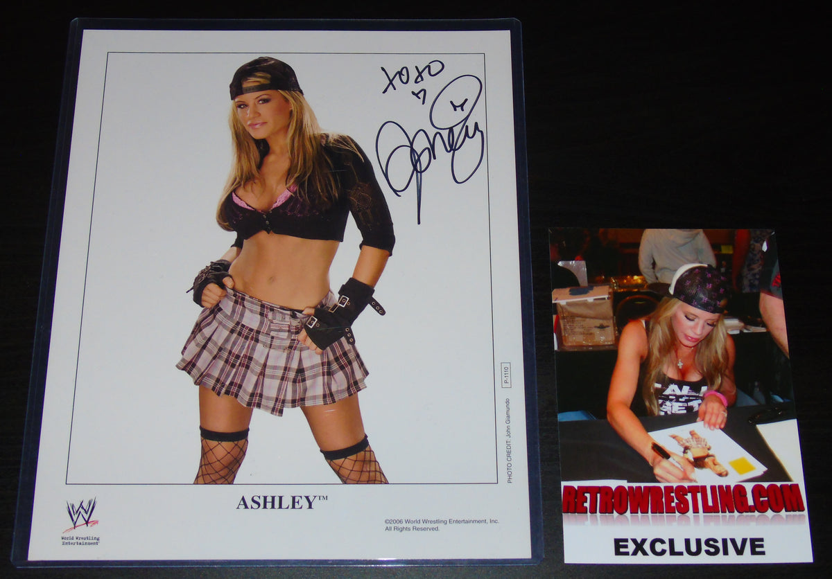 ASHLEY MASSARO SIGNED WWE WRESTLING 8"x10" PROMO PHOTO P-1110
