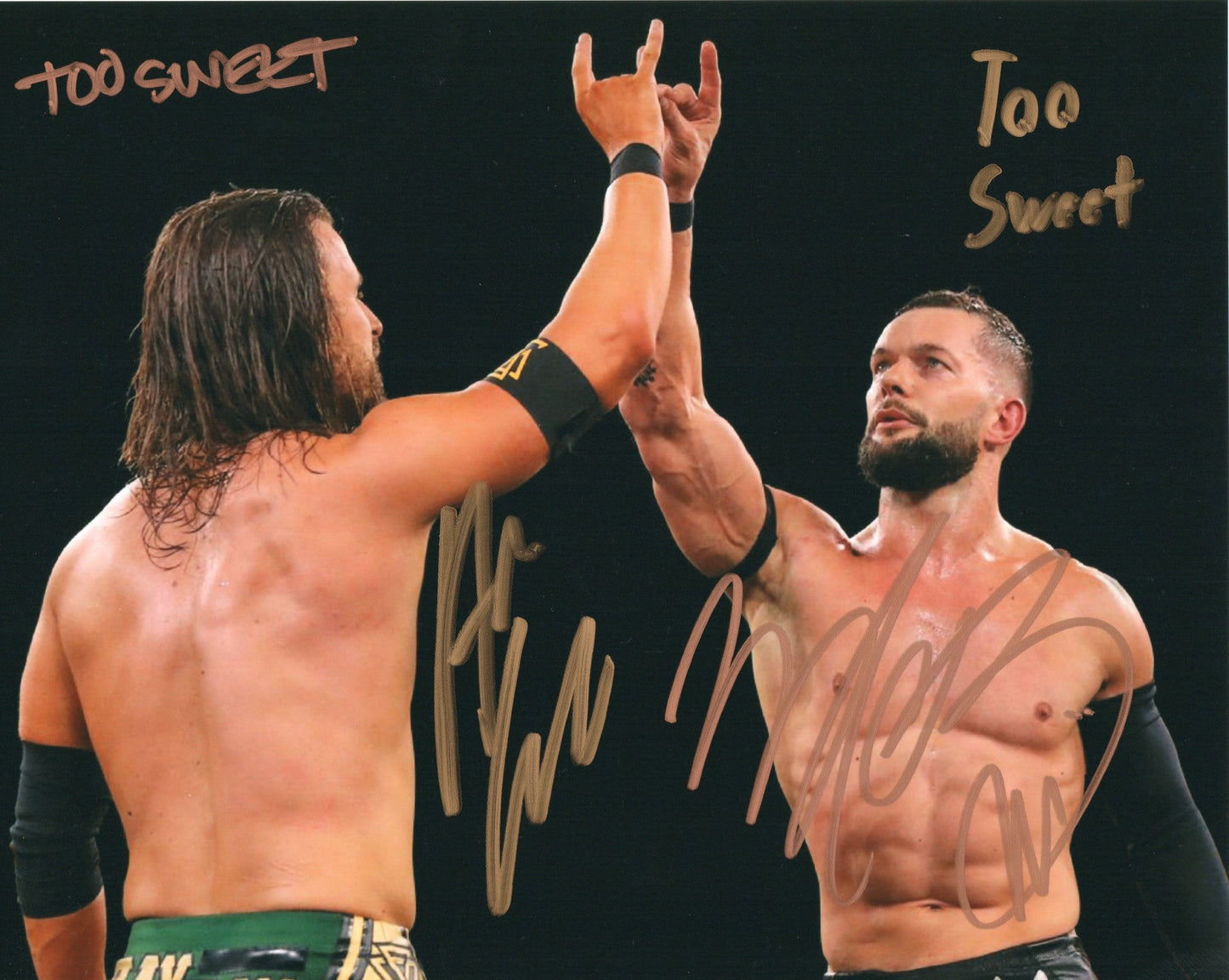 Adam Cole vs Finn Balor WWE NXT Signed Photo
