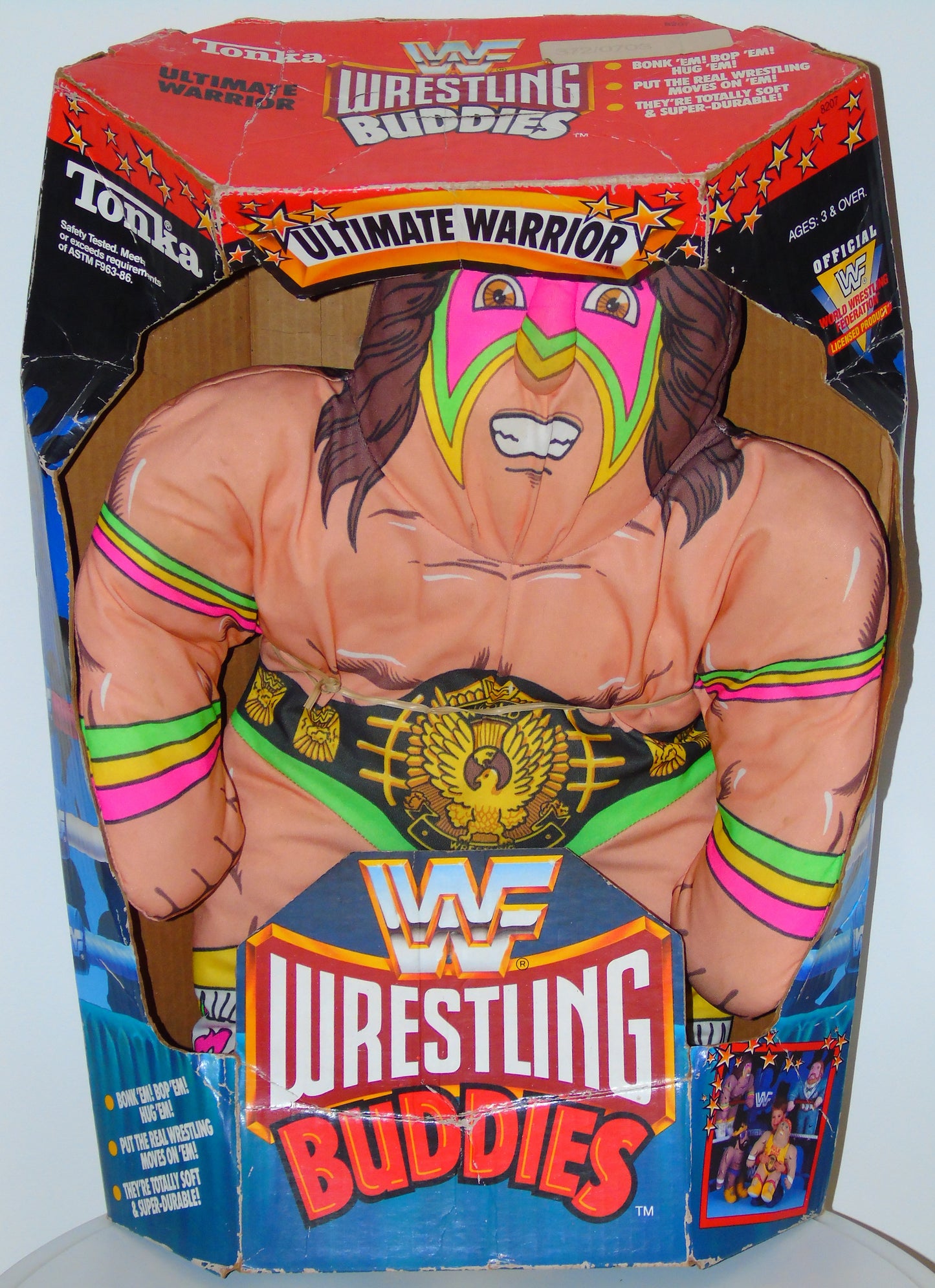 The Ultimate Warrior Rare WWF Wrestling Tonka Buddies Plush Soft Toy