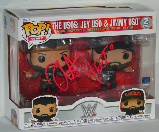 JEY USO SIGNED WWE FUNKO POP! VINYL FIGURE SET