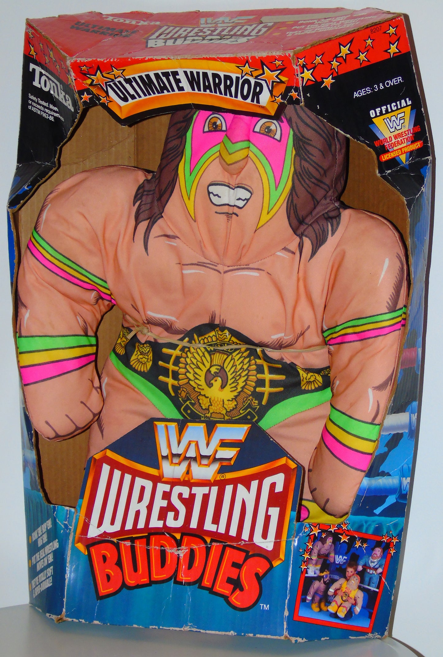 The Ultimate Warrior Rare WWF Wrestling Tonka Buddies Plush Soft Toy