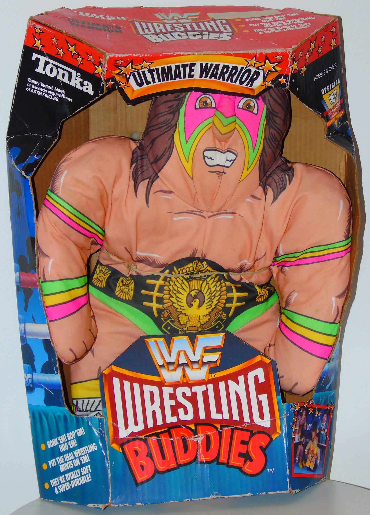 The Ultimate Warrior Rare WWF Wrestling Tonka Buddies Plush Soft Toy