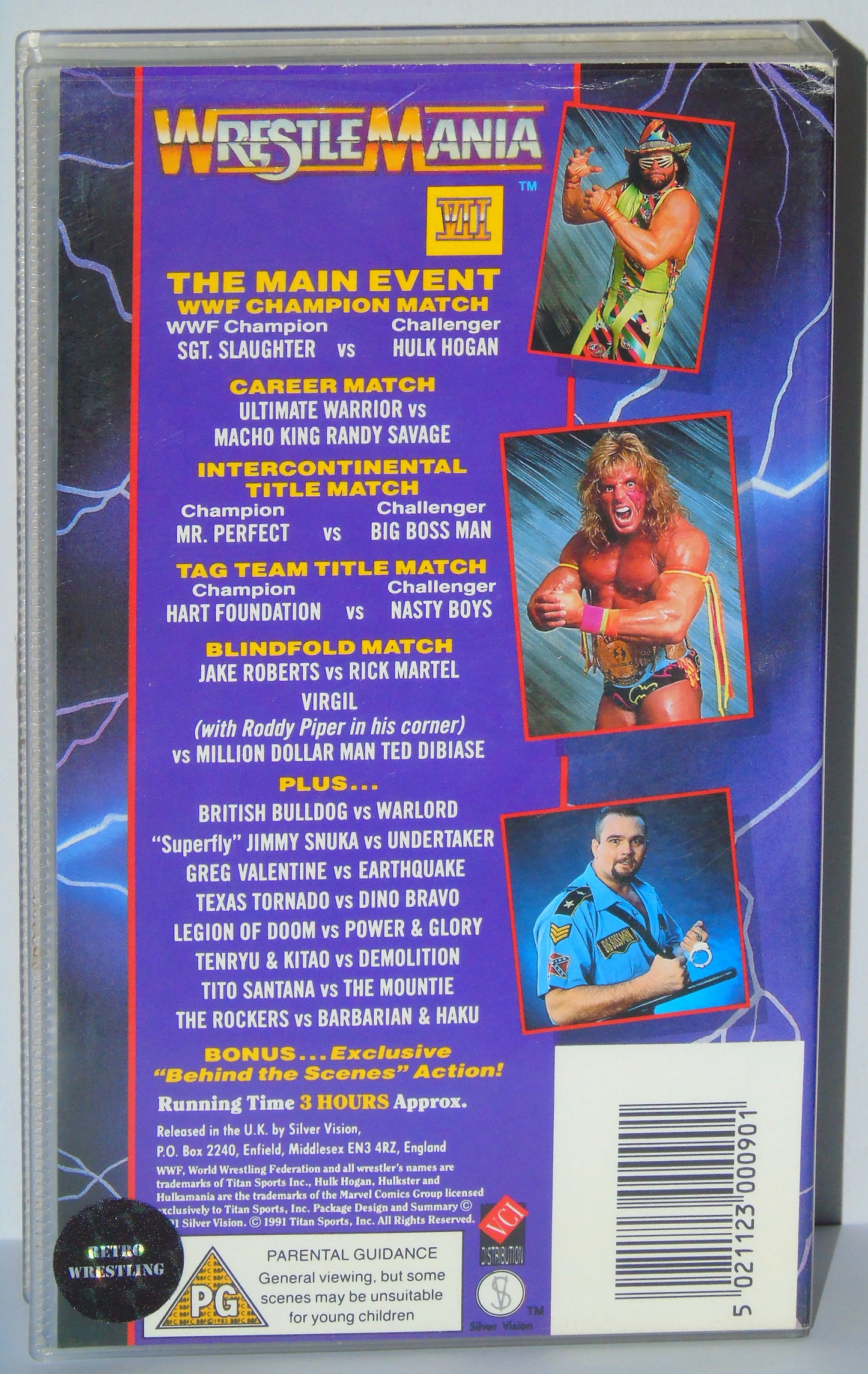 BRITISH BULLDOG SIGNED WWF WMVII SILVER VISION VHS CASSETTE TAPE