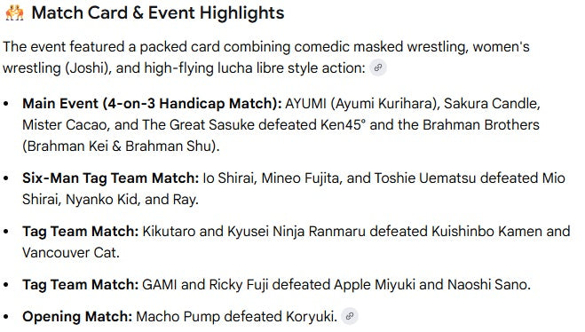 FUKUMEN MANIA MIX FIESTA WRESTLING EVENT JAPANESE LUCHA LIBRE DVD FEATURING IO AND MIO SHIRAI AND EVENT TICKET STUB