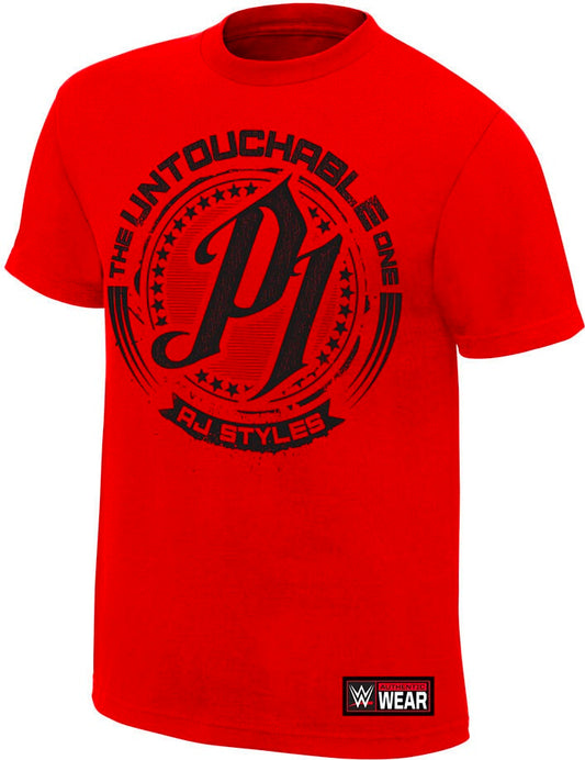 AJ Styles WWE The Untouchable One P1 XL Adults Size T-Shirt