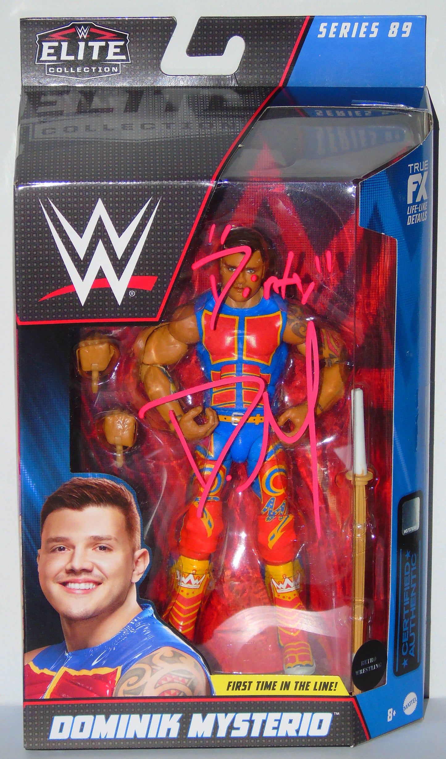 Dominik Mysterio Signed Mattel WWE Wrestling Elite Series 89 Figure