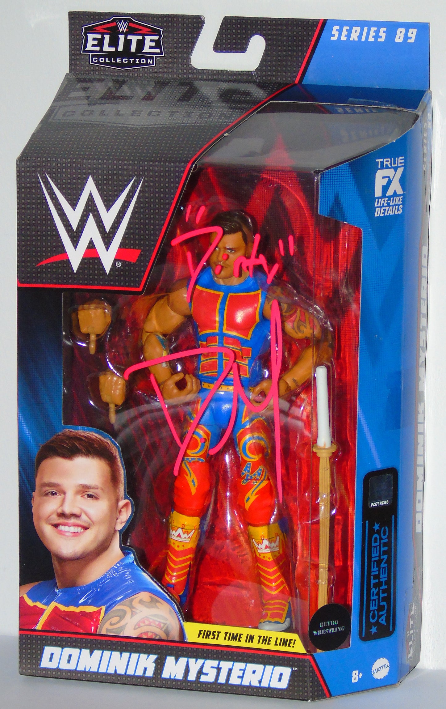 Dominik Mysterio Signed Mattel WWE Wrestling Elite Series 89 Figure
