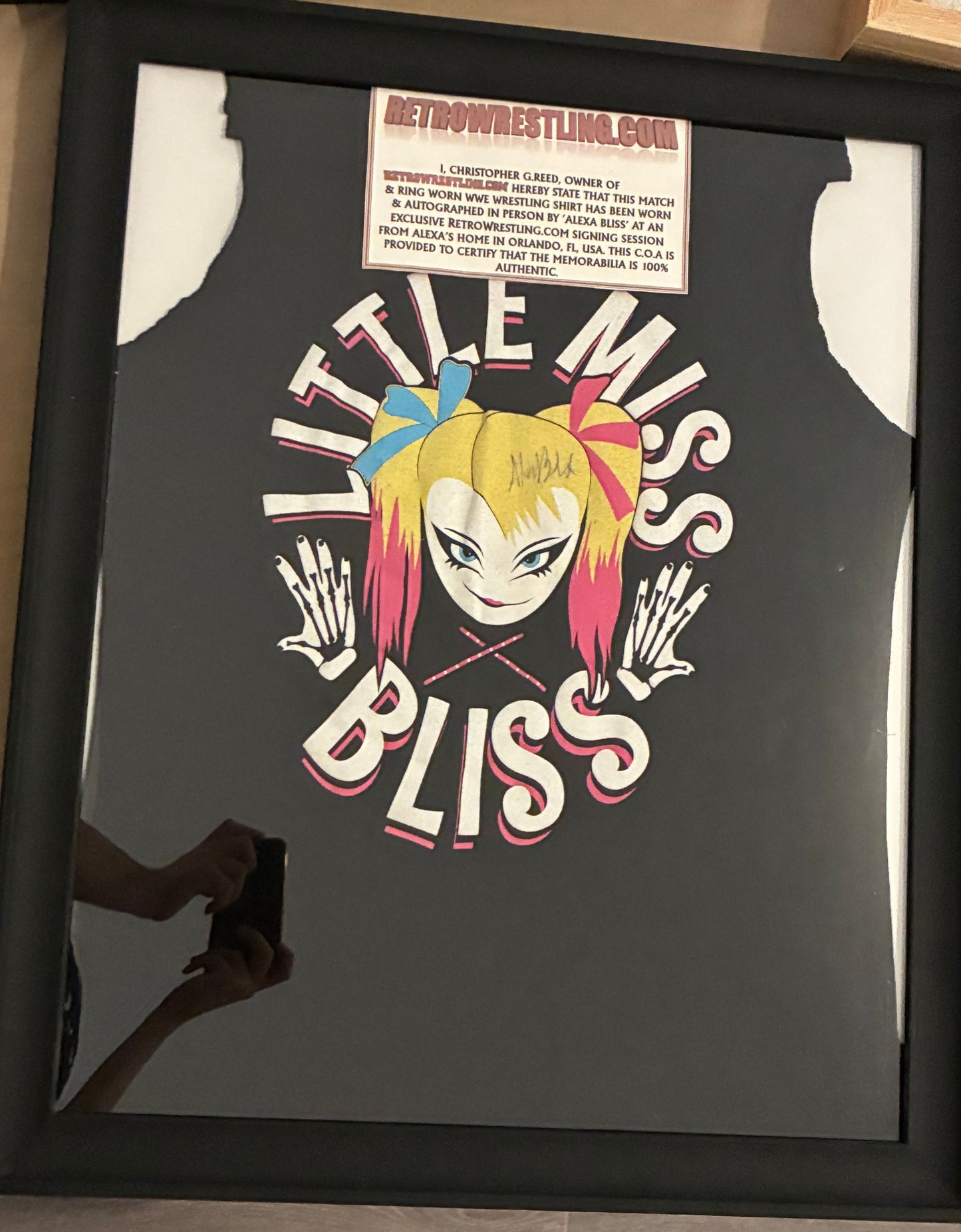Alexa Bliss WWE Signed & Ring Worn T-Shirt