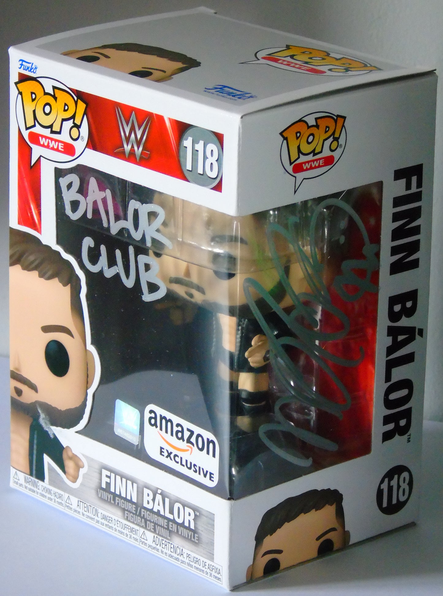 Amazon Exclusive Finn Balor Signed Funko WWE Wrestling Pop! Vinyl Figure
