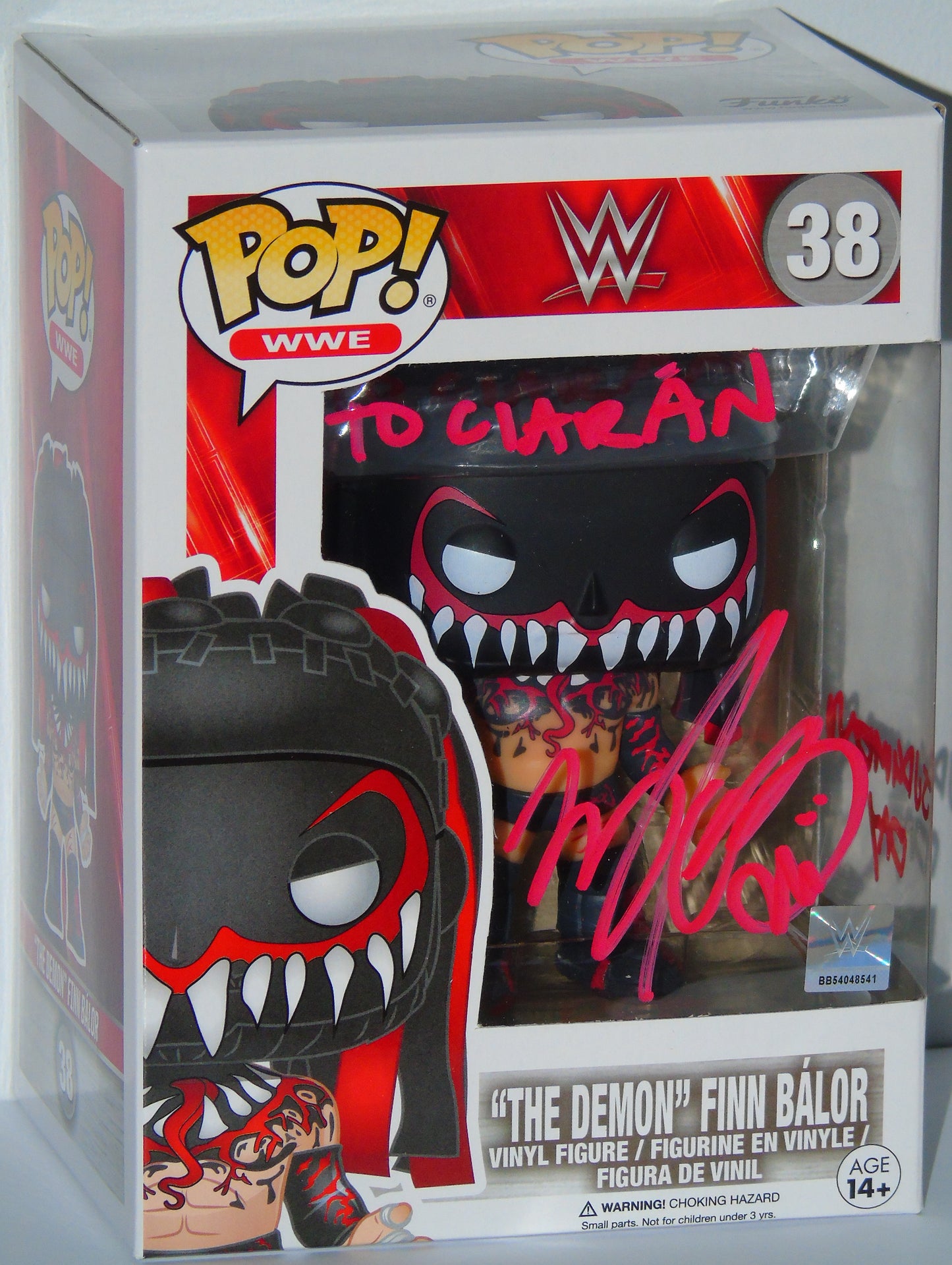 Finn Balor Signed Funko WWE Wrestling Pop! Vinyl Figure Demon Version