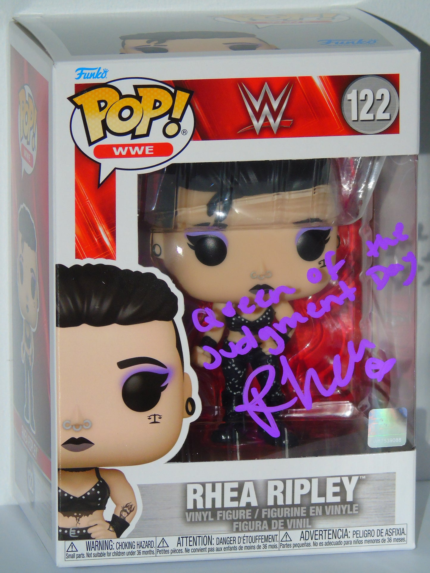 Rhea Ripley Signed Funko WWE Wrestling Pop! Vinyl Figure