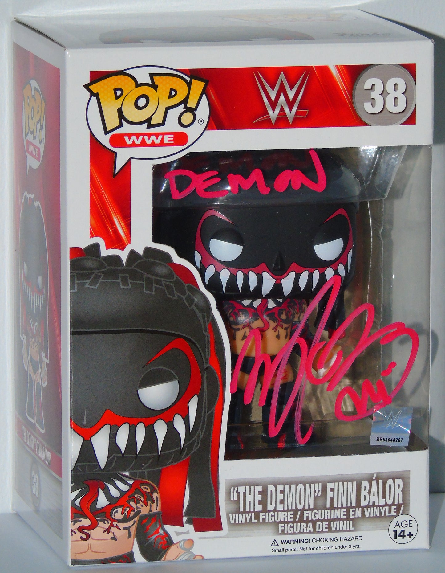 Finn Balor Signed Funko WWE Wrestling Pop! Vinyl Figure Demon Version