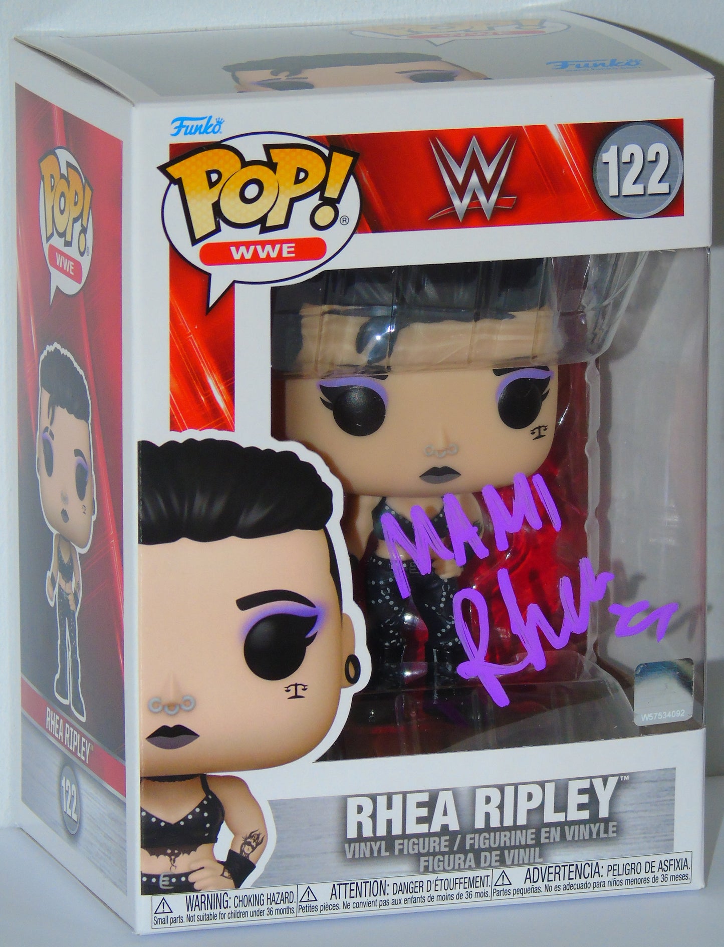 Rhea Ripley Signed Funko WWE Wrestling Pop! Vinyl Figure