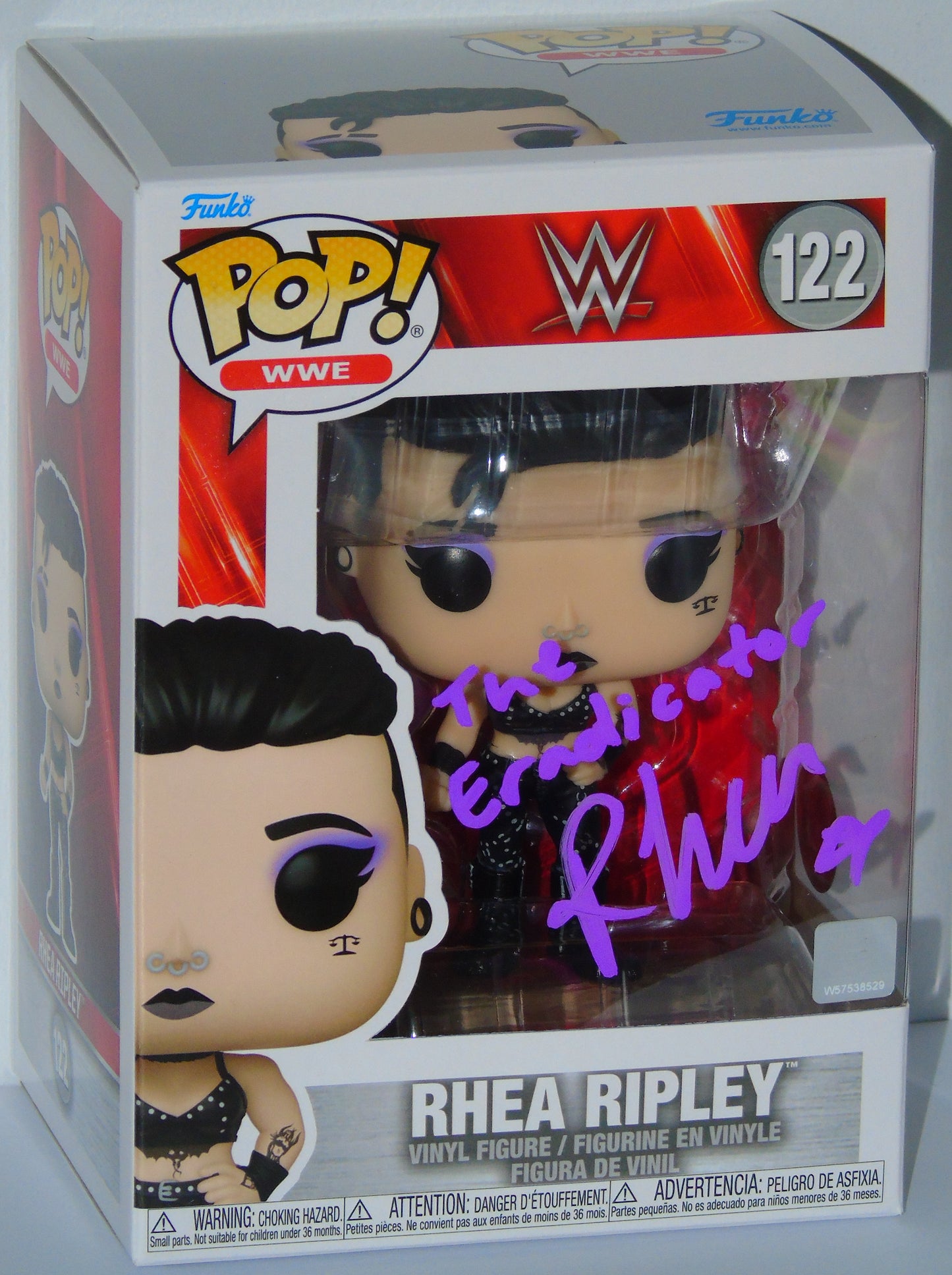 Rhea Ripley Signed Funko WWE Wrestling Pop! Vinyl Figure