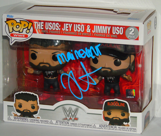 Jey Uso Signed Funko WWE Wrestling Pop! Vinyl Figure Set