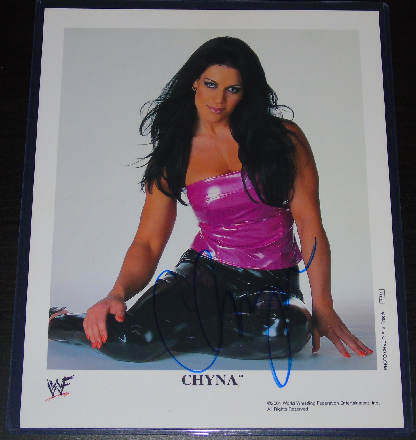 Chyna Signed WWF Wrestling Promo Photo