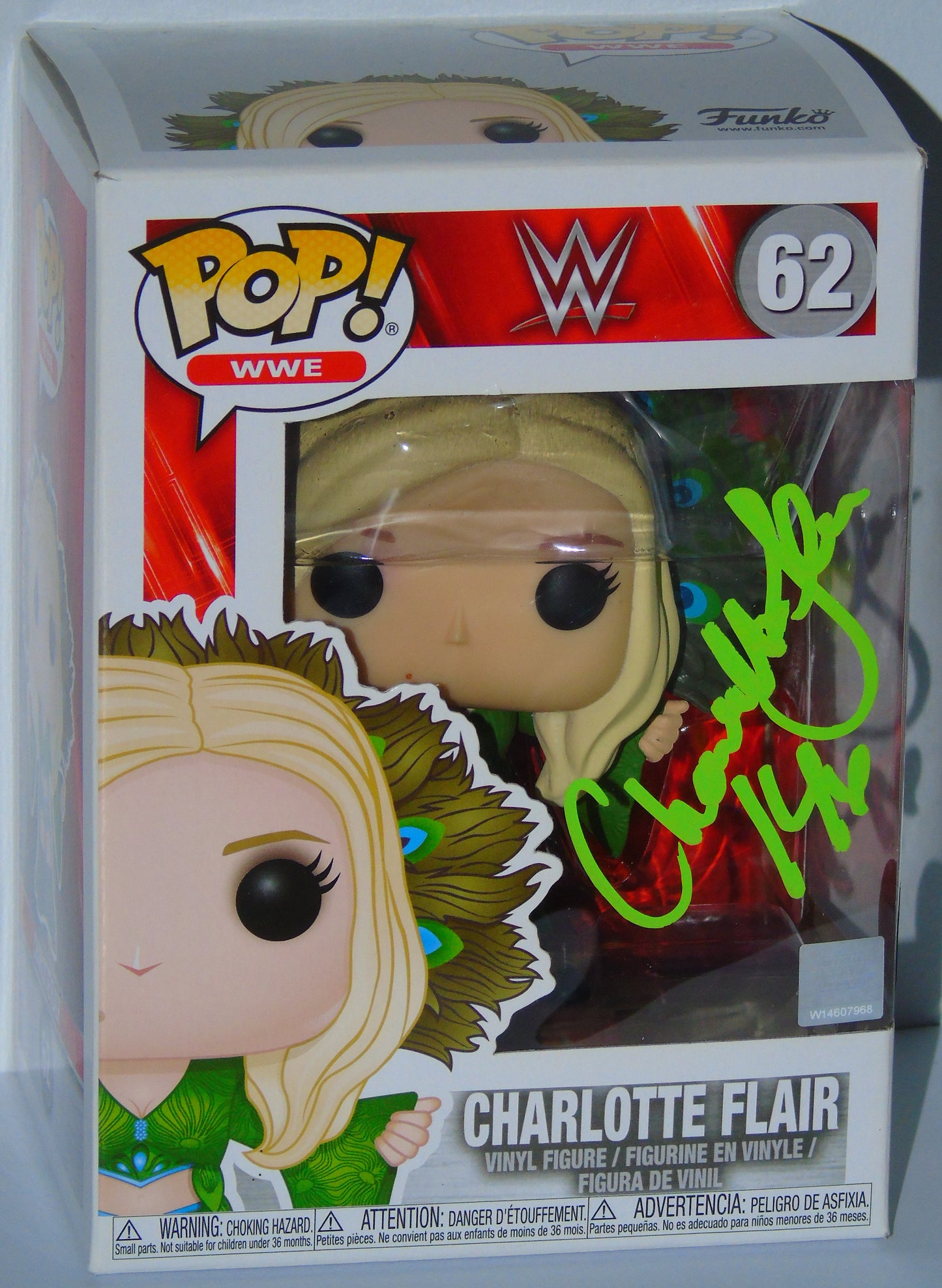 Charlotte Flair Signed WWE Funko Pop! Vinyl Figure