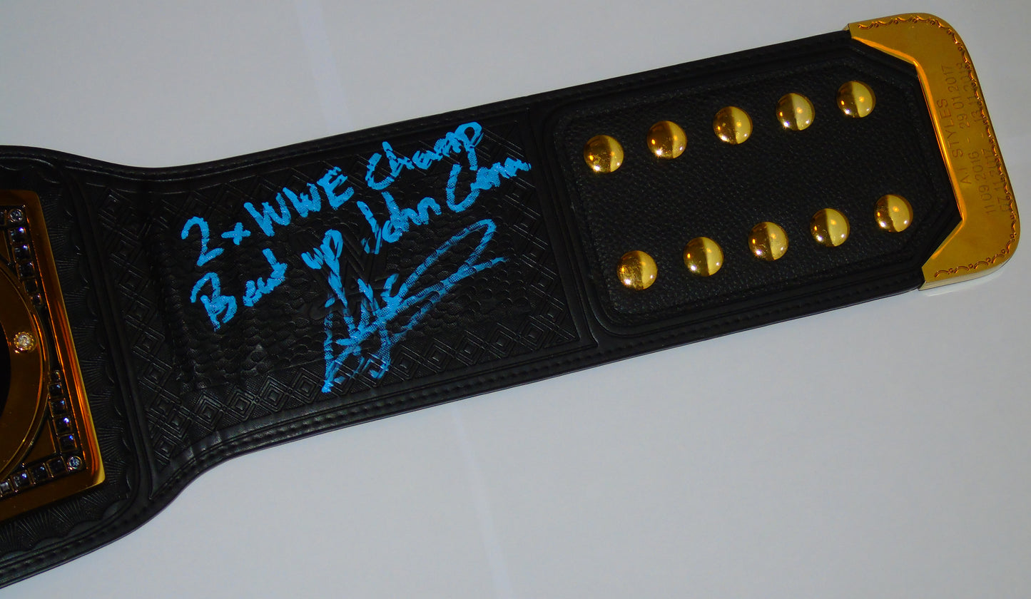 AJ Styles Signed WWE Replica Title Belt