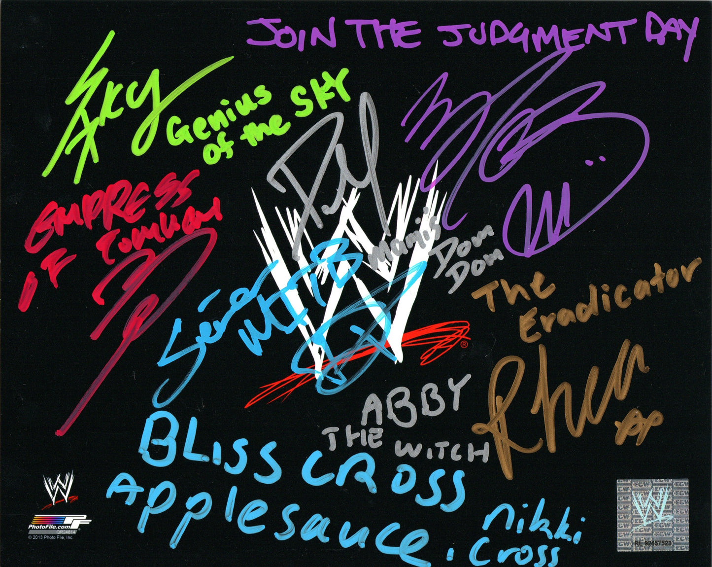 Multi Signed WWE Wrestling Photofile