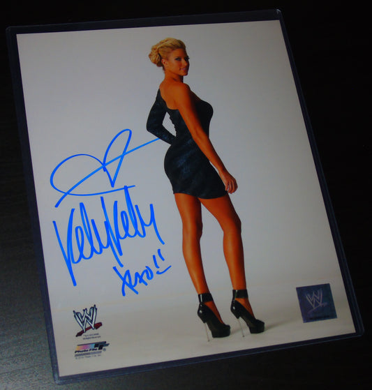 KELLY KELLY SIGNED WWE WRESTLING 8"x10" PHOTOFILE