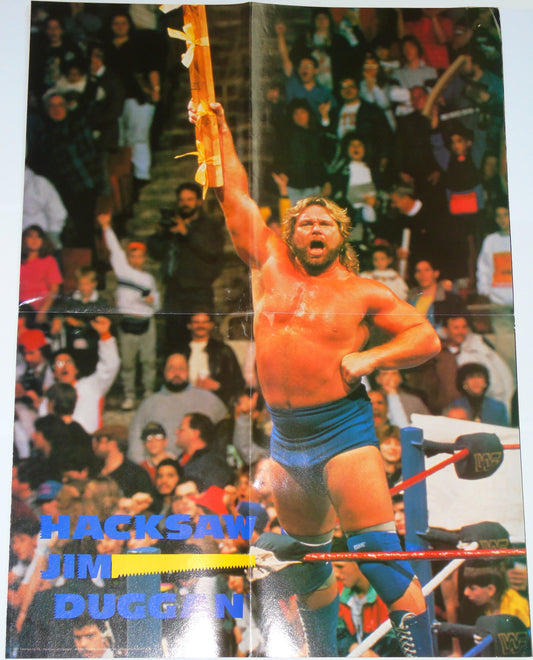 WWF Wrestling 1991 UK Sporting Superstars Publication with Double Poster Special VOL.2 NO.5