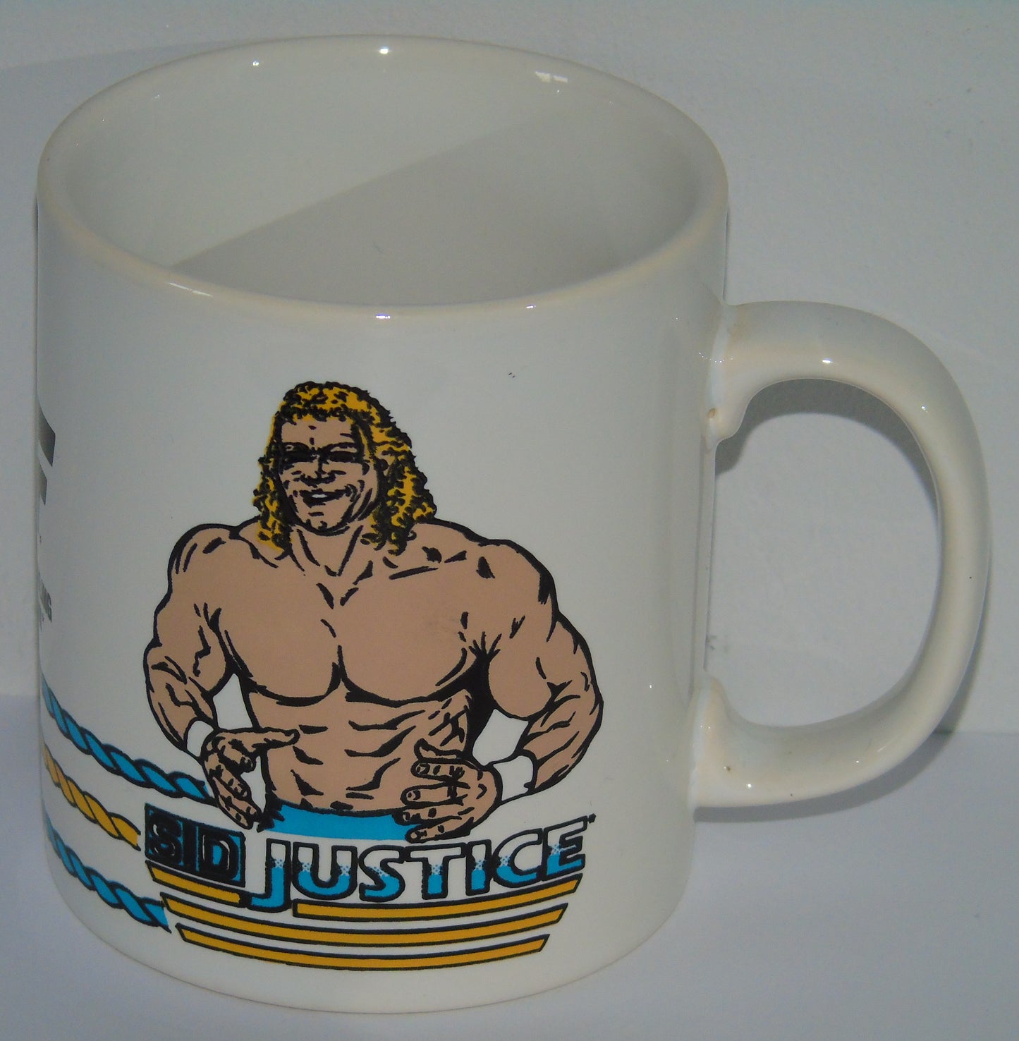 WWF WRESTLING 1992 UK EXCLUSIVE SID JUSTICE KILNCRAFT MUG