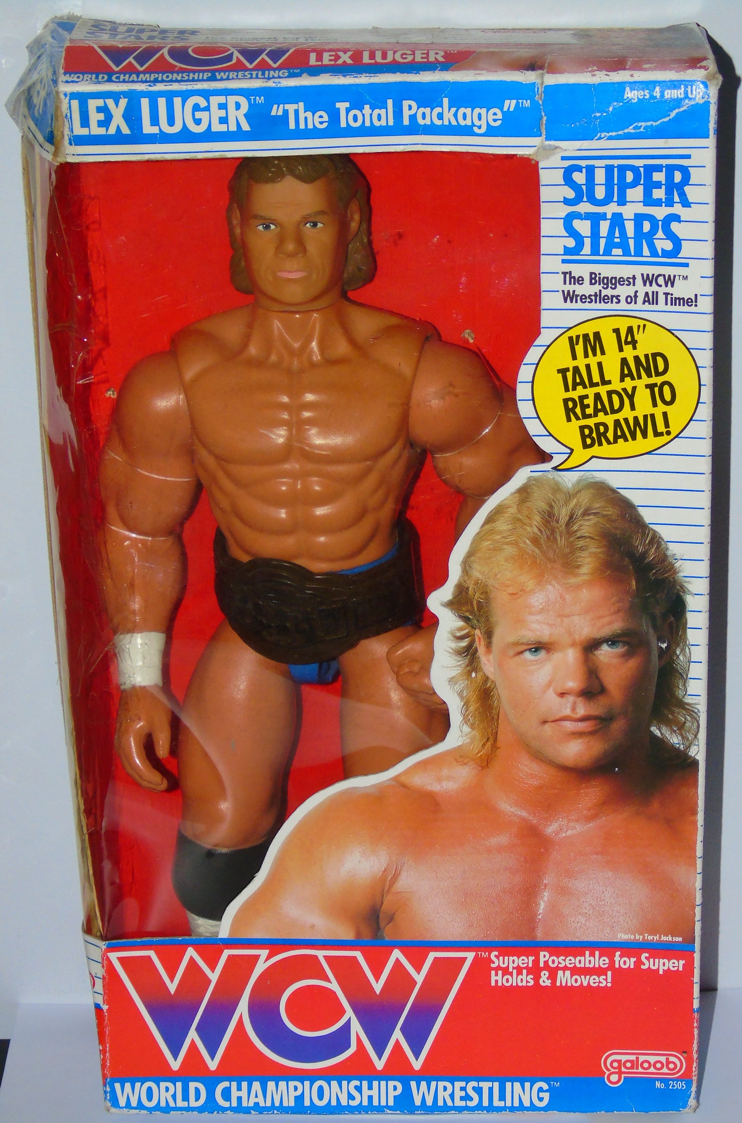 The Total Package Lex Luger WCW Galoob 14" Boxed Wrestling Figure