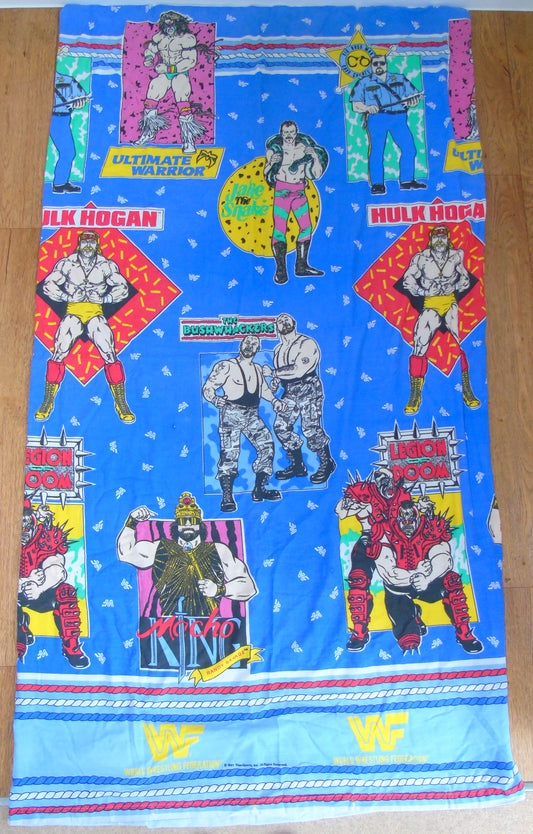 WWF WWE Wrestling Vintage Duvet Cover Single Bed Sheet