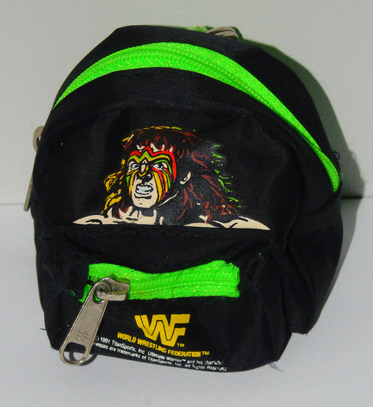 WWF WWE Wrestling The Ultimate Warrior Mini Back Pack Keyring