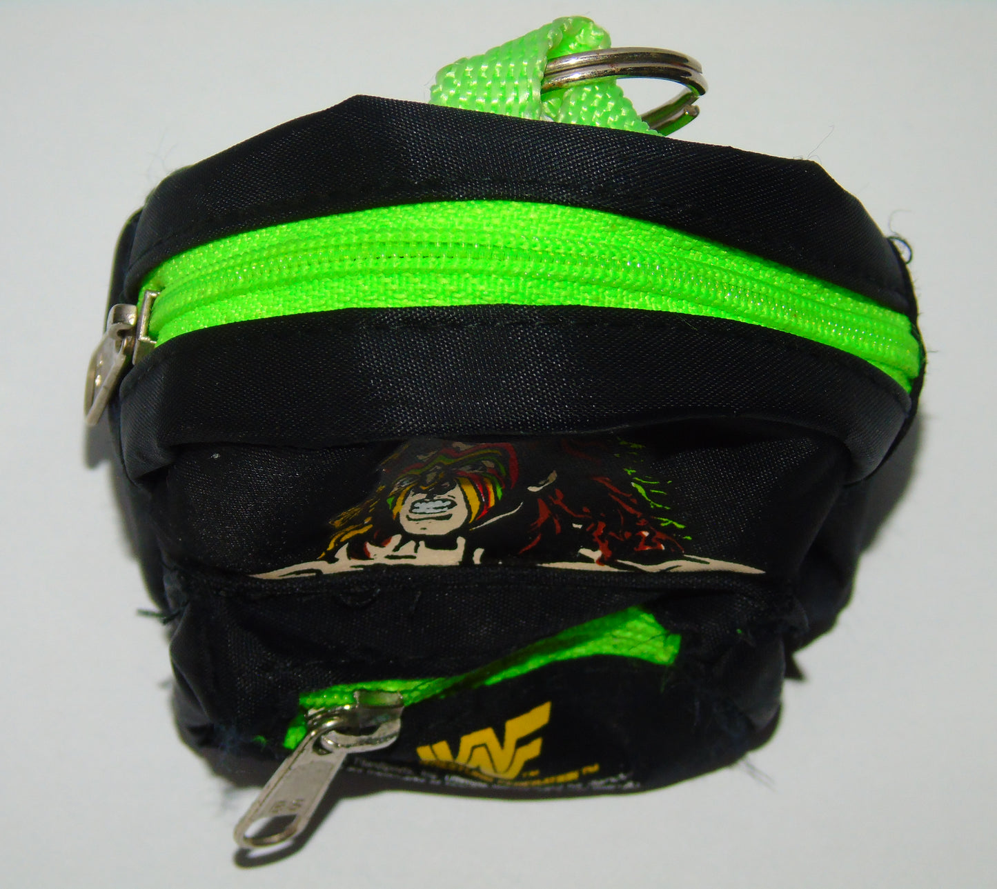WWF WWE Wrestling The Ultimate Warrior Mini Back Pack Keyring