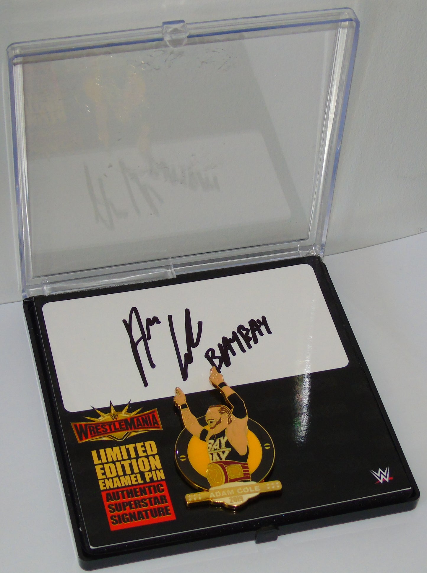 ADAM COLE SIGNED WWE WRESTLEMANIA LIMITED EDITION ENAMEL PIN