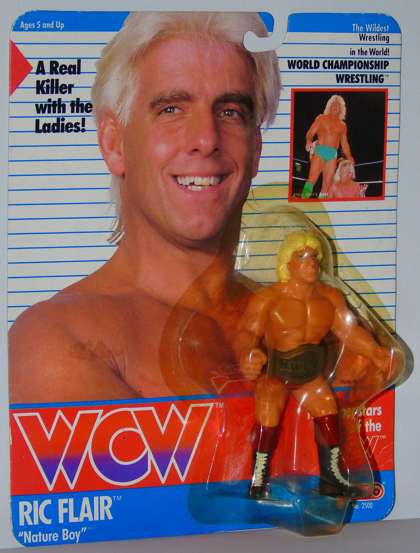 THE NATURE BOY RIC FLAIR WCW UK EXCLUSIVE WRESTLING GALOOB MOC ACTION FIGURE