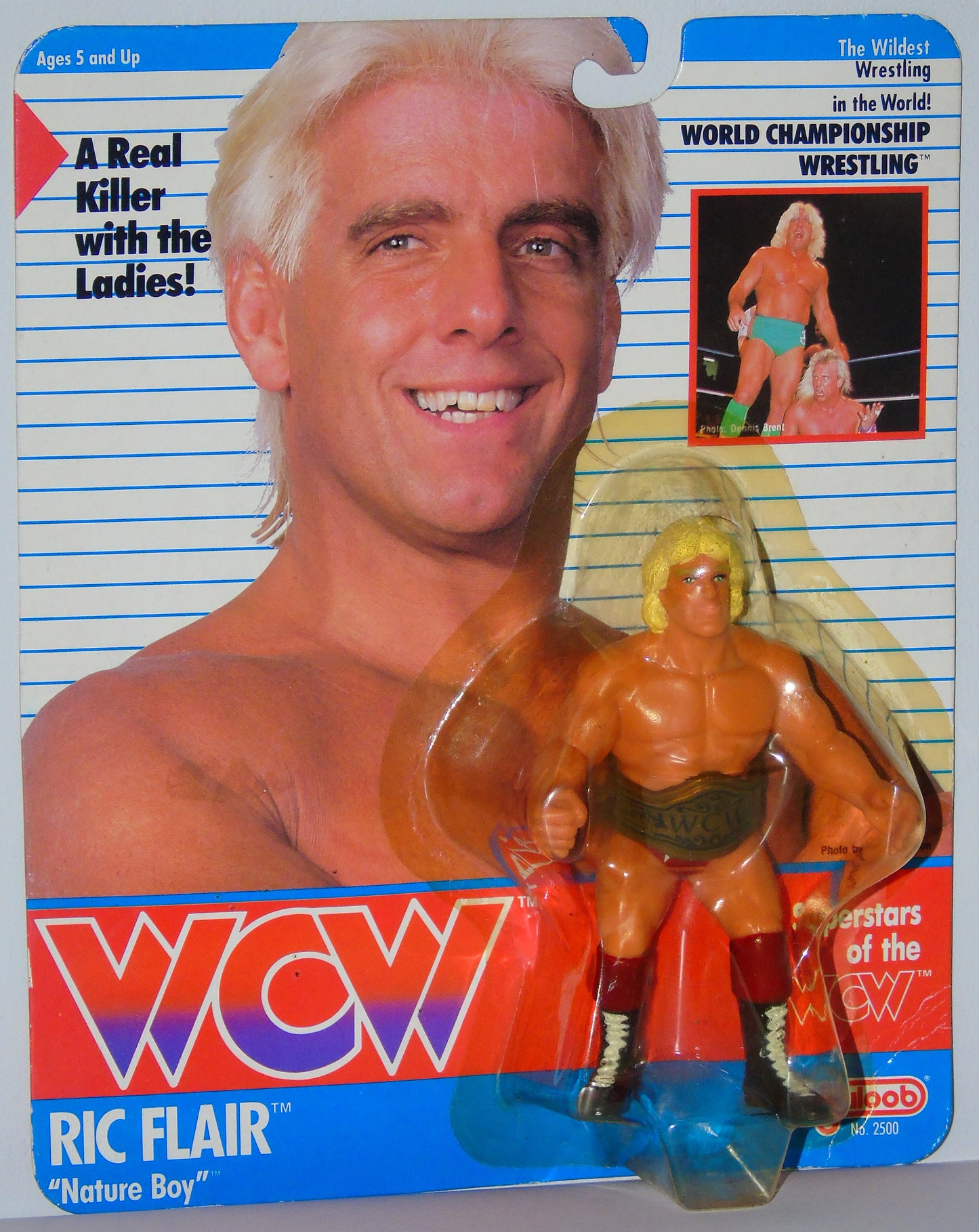 THE NATURE BOY RIC FLAIR WCW UK EXCLUSIVE WRESTLING GALOOB MOC ACTION FIGURE