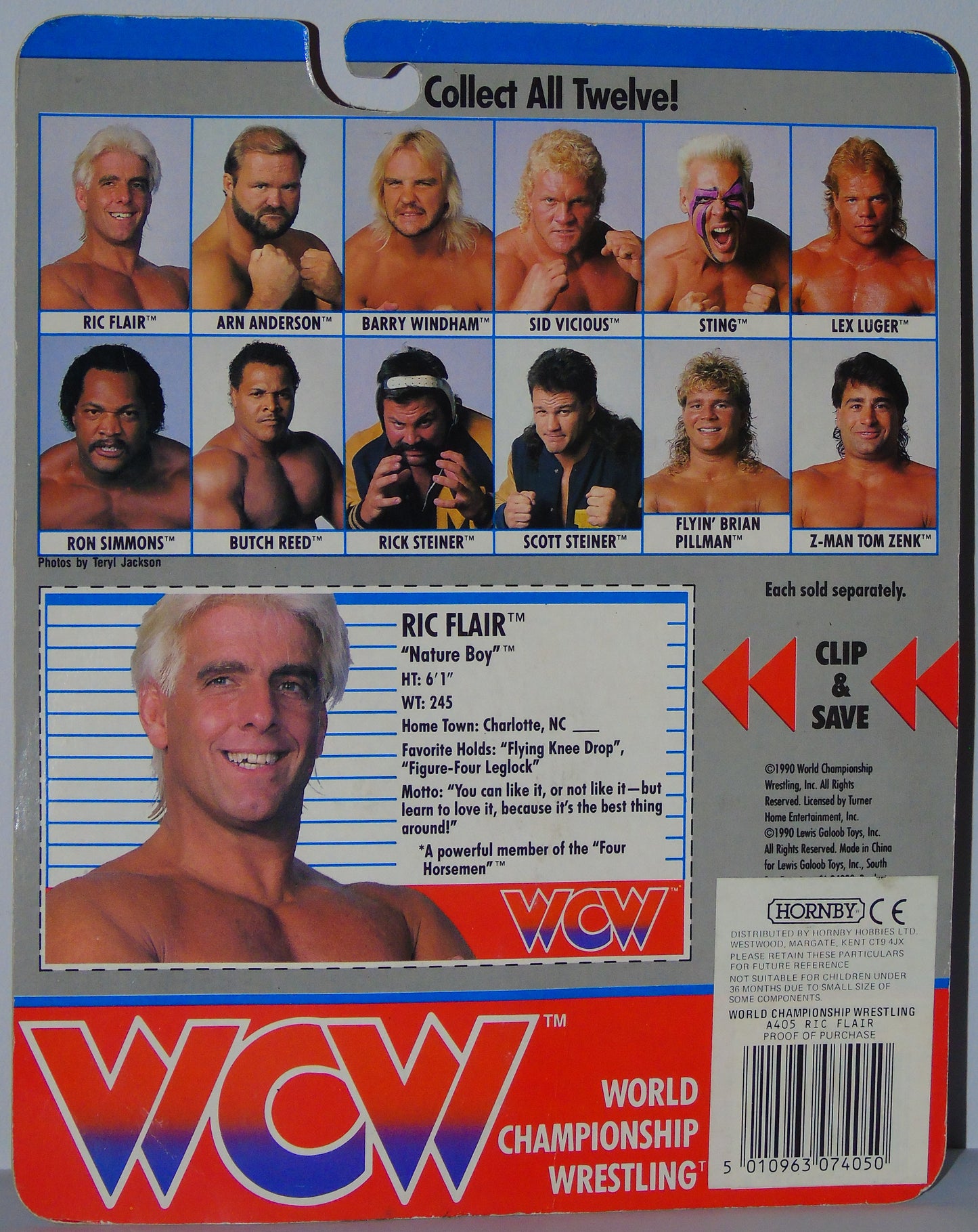 THE NATURE BOY RIC FLAIR WCW UK EXCLUSIVE WRESTLING GALOOB MOC ACTION FIGURE