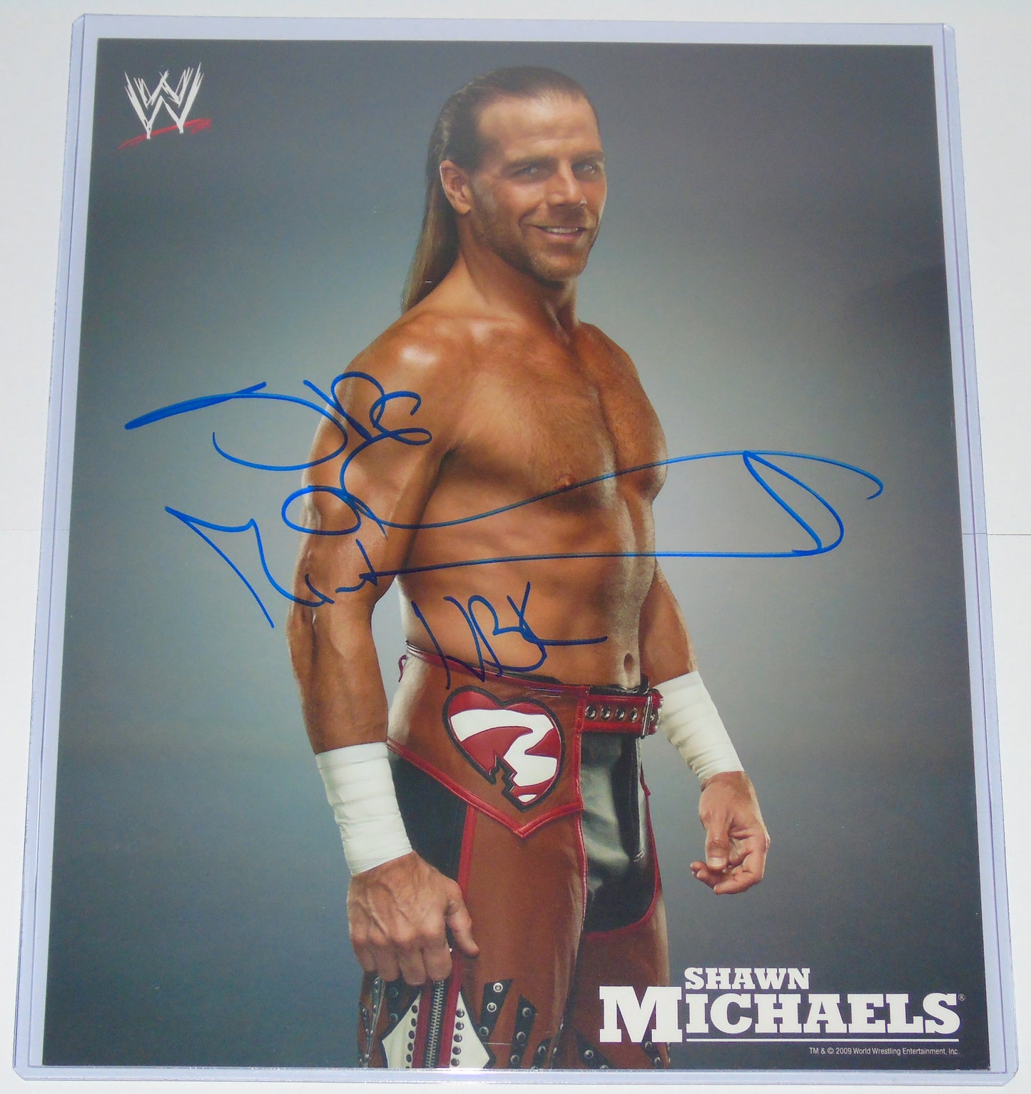SHAWN MICHAELS SIGNED WWE PROMO PHOTO