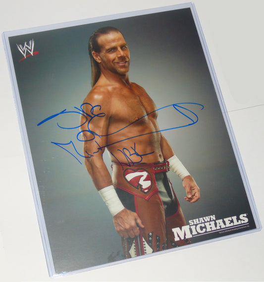 SHAWN MICHAELS SIGNED WWE PROMO PHOTO