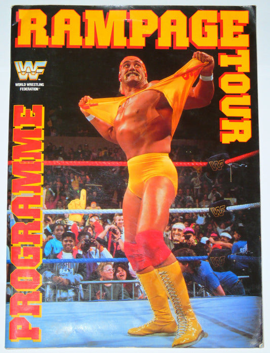 WWF Wrestling UK Rampage Tour 1991 Official Event Program
