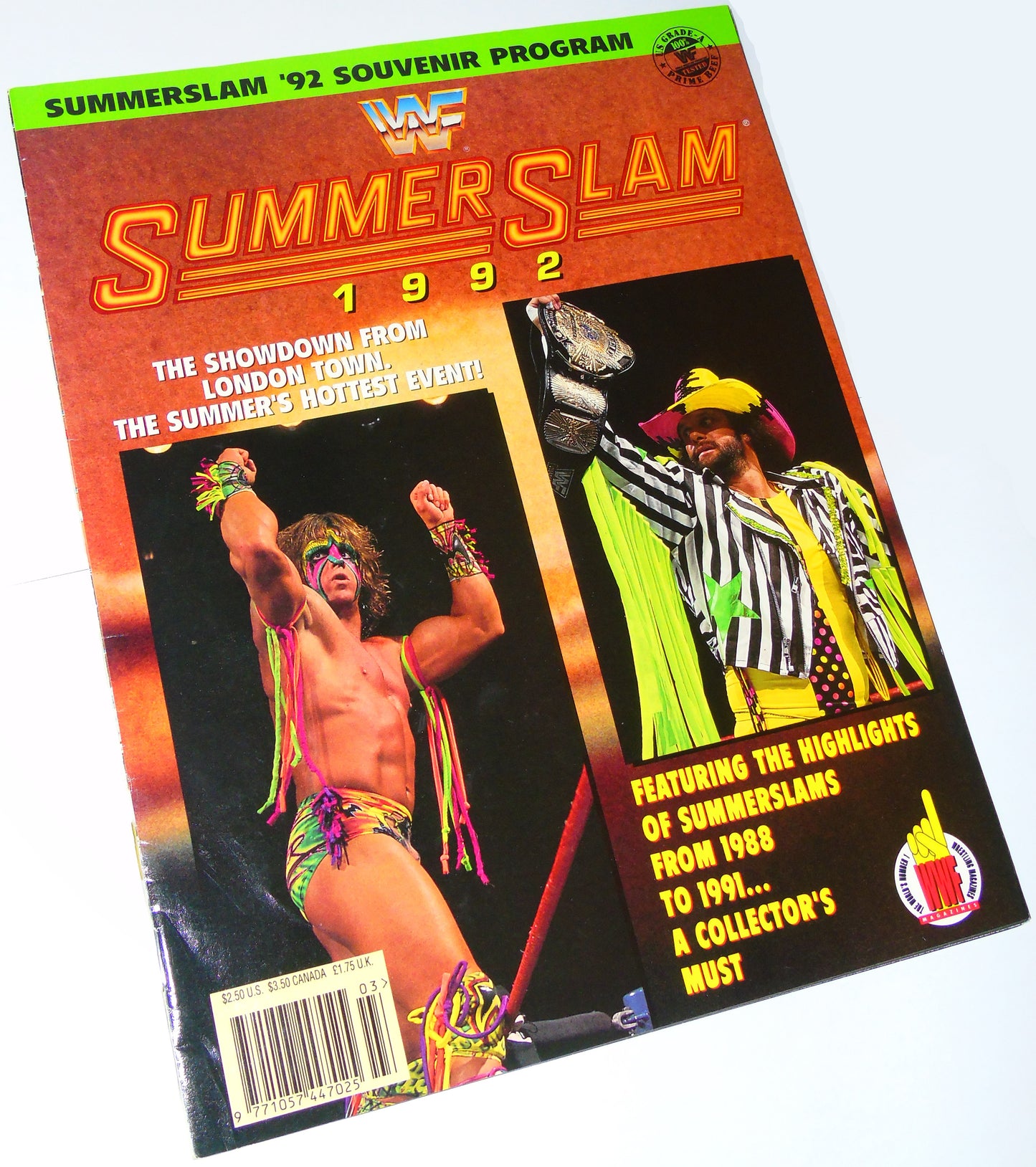 WWF SUMMERSLAM 1992 SOUVENIR EDITION PROGRAM MAGAZINE