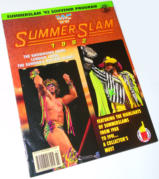 WWF SUMMERSLAM 1992 SOUVENIR EDITION PROGRAM MAGAZINE