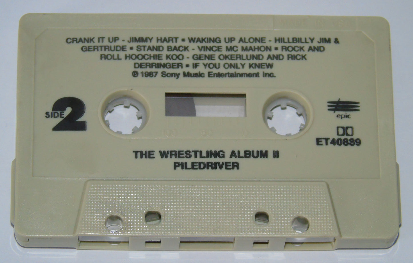 WWF PILEDRIVER THE WRESTLING ALBUM II CASSETTE TAPE