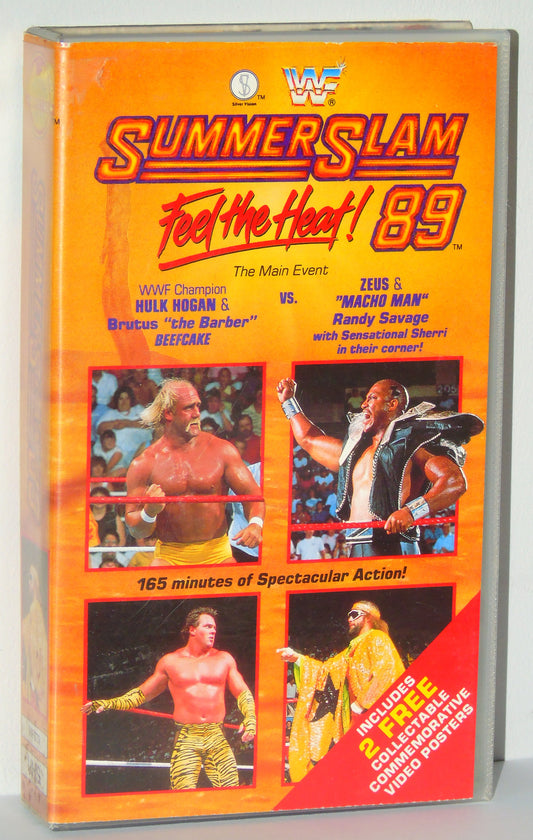 WWF WRESTLING SUMMERSLAM 1989 SILVER VISION VHS VIDEO CASSETTE TAPE WITH POSTERS